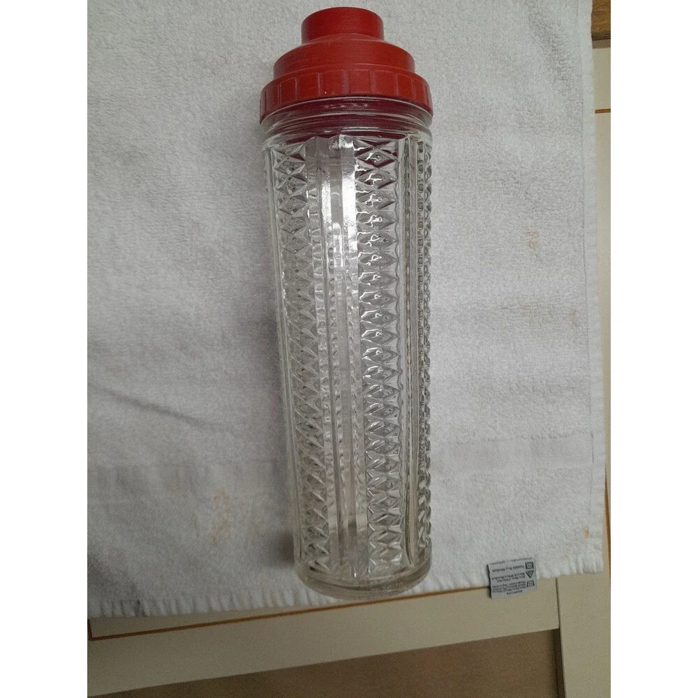 Medco Antique 1930s Art Deco Skyscraper Glass Cocktail Shaker